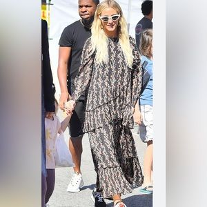 Zara floral tiered dress